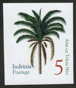 Stamp, DB Province: Arin og Telem Niss - Indrinia Palm, Fantasy Issues,  , Palm-trees