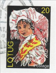 Stamp, Lotug Postage - Woman in Fancy Dress, Fantasy Issues,  , Fashion, Women