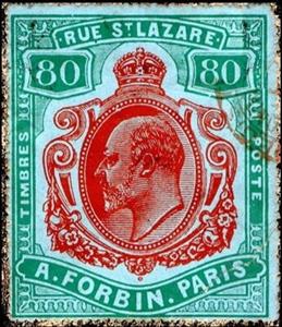 Stamp, King Edward VII (1841-1910), France,  , Crowns and Coronets, Famous People, Heads of State, Kings, Men, Royalty