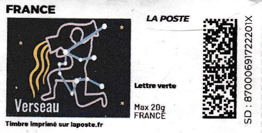 Aquarius Verseau. Redesign without laposte logo