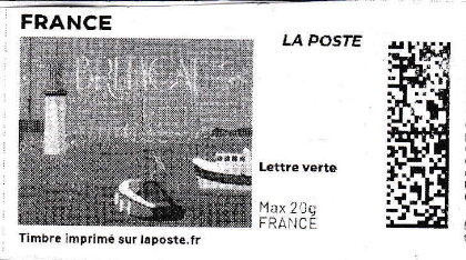 Stamp, Brittany. Bretagne in black. Redesign without La Poste logo, France,  , Coastal Areas, Lighthouses, Ports, Sailing