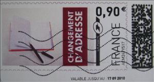 Stamp, Changement d'adresse. Adress Book, France,  , Stationery