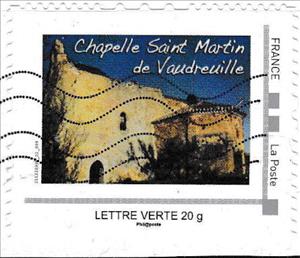 Stamp, Chapelle Saint Martin de Vaudreuille, France,  , Buildings, Churches - Cathedrals - Basilicas - Chapels