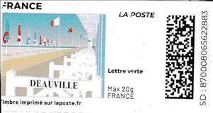 Stamp, Deauville. Redesign., France,  , Beaches, Coastal Areas
