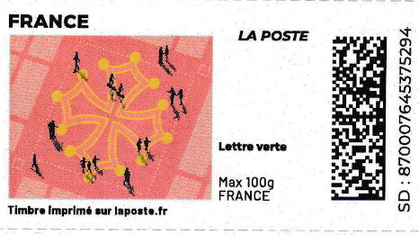 Parterre in form of an Occitan Cross. Redesign without logo