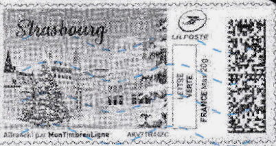 Stamp, Strasbourg in black, France,  , Townscapes / City Views