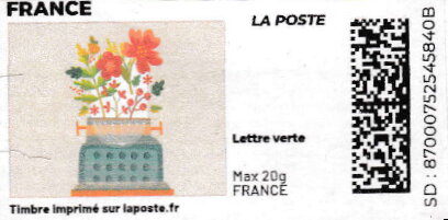 Summer. Flowers on a Typewriter. Redesign no Laposte logo