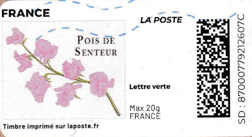 Sweet Pea. Pois de Senteur. Redesign without laposte logo