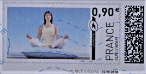 Stamp, Yoga, France,  