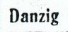 Stamp, Eagle overprinted, Free City of Danzig,  