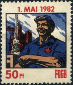 Stamp, 1 Mai 1982, Germany, Democratic Republic,  , Professions