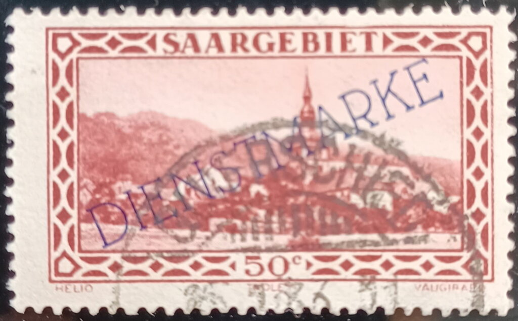 Abbey of Tholey DARK VIOLET ULTRAMARINE DIENSTMARKE