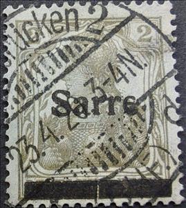 Stamp, Germania, overprint 'Sarre', Germany, Saarland,  , Crowns and Coronets, Women