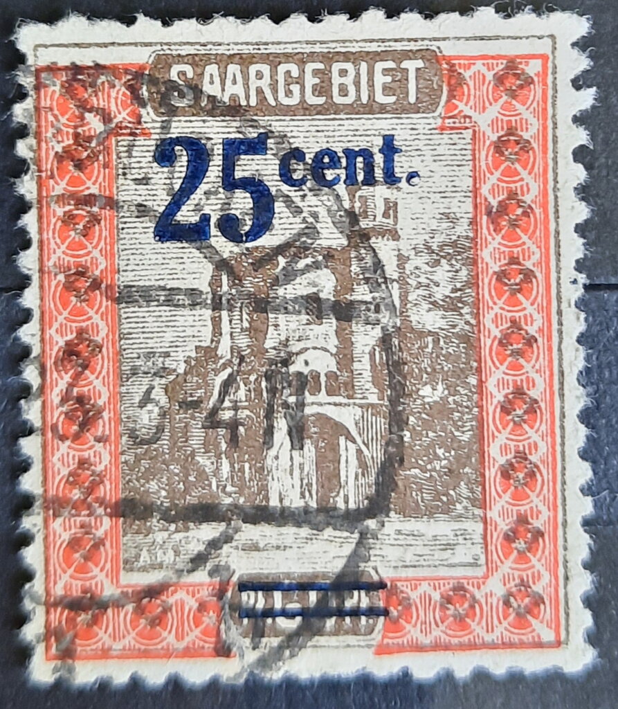 Stamp surcharged Centimes
