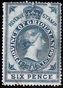 Stamp, Revenue, Griqualand West,  , Queens