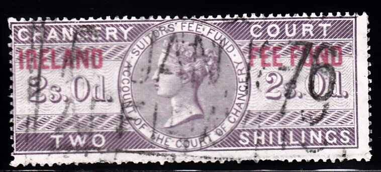 British Chancery Fee Fund - overprinted