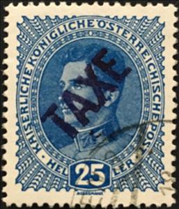 Stamp, Emperor Karl I, oblique handst. TAXE, Italy - Occupation of Trentino and Venezia-Giulia,  , Emperors, Heads of State, Royalty