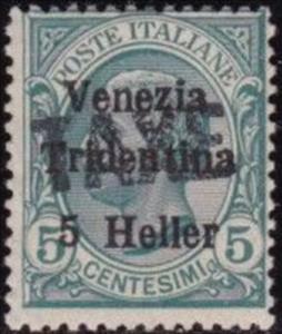 Stamp, King Victor Emmanuel III handst. TAXE, Italy - Occupation of Trentino and Venezia-Giulia,  , Famous People, Heads of State, Kings, Royalty
