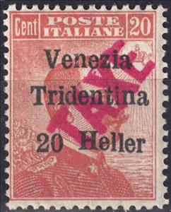 Stamp, King Victor Emmanuel III handst. TAXE, Italy - Occupation of Trentino and Venezia-Giulia,  , Famous People, Heads of State, Kings, Royalty