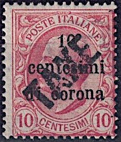 Stamp, King Victor Emmanuel III handstp. TAXE, Italy - Occupation of Trentino and Venezia-Giulia,  , Famous People, Heads of State, Kings, Men, Royalty