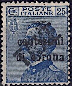 Stamp, King Victor Emmanuel III handstp. TAXE, Italy - Occupation of Trentino and Venezia-Giulia,  , Famous People, Heads of State, Kings, Men, Royalty
