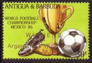 Stamp, World Soccer Cup Championship, Antigua and Barbuda,  , Football (Soccer)