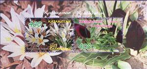 Souvenir Sheet, Flora of Kazakhstan, Kazakhstan,  , Flowers