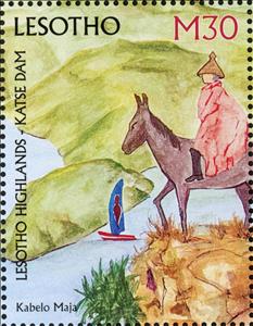 Stamp, Katse Dam, Lesotho,  , Landscapes, National Parks, Tourism