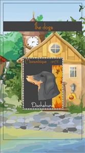 Souvenir Sheet, Dogs, Mozambique,  , Animals (Fauna), Dogs