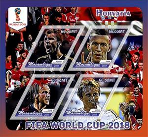 Mini Sheet, FIFA World Cup Football Soccer in 2018 Croatia Players, Mozambique,  , Football (Soccer), Sports