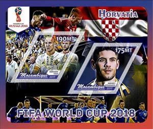 Mini Sheet, FIFA World Cup Football Soccer in 2018 Croatia Players, Mozambique,  , Football (Soccer), Sports