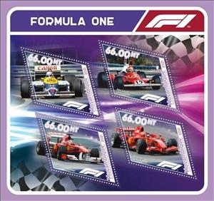 Mini Sheet, Formula I Racing Cars, Mozambique,  , Formula One, Racing Cars
