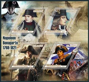 Mini Sheet, Napoleon Bonaparte, Mozambique,  , Famous People, Heads of State, Heads of State (Military), Military Forces