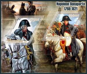 Mini Sheet, Napoleon Bonaparte, Mozambique,  , Famous People, Heads of State, Heads of State (Military), Military Forces