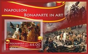 Souvenir Sheet, Napoleon Bonaparte in Art, Mozambique,  , Famous People, Heads of State, Heads of State (Military)
