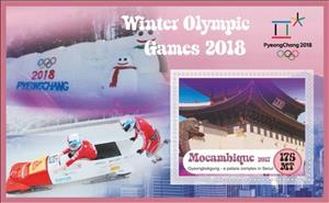 Souvenir Sheet, Olympic Games in PyeongChang in 2018, Mozambique,  , Olympic Games, Sports