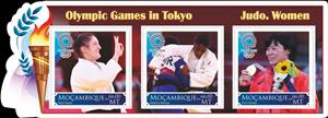 Mini Sheet, Olympic Games in Tokyo in 2020 Women's Judo, Mozambique,  , Judo, Olympic Games, Sports, Women