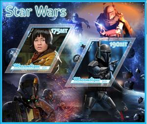 Mini Sheet, Star Wars, Mozambique,  , film, Science Fiction, Star Wars