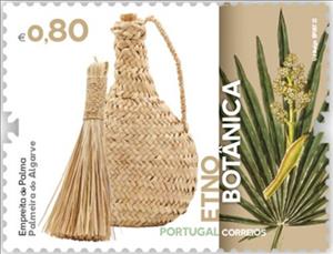 Stamp, Objects Woven with Algarve Palm, Portugal,  , Crafts, Trees