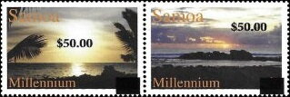Millennium - Sunrise & Sunset - se-tenant pair
