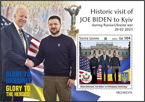Olena Zelenska, Joe Biden and Volodymyr Zelenskyy