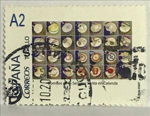 Stamp, Holy Week Bombos, Calanda, Spain,  , Food