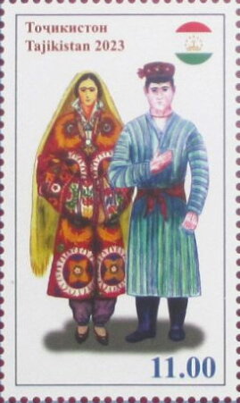 Couple in Traditional Tajik Costume