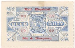 Stamp, Half Hogshead, Tasmania,  , Numbers