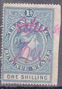 Stamp, Victoria revenue, Transvaal,  , Queens