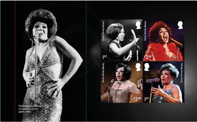 Dame Shirley Bassey Prestige Booklet Pane 1