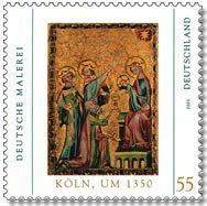 Adoration of the Magi; Cologne panel painting (about 1350)