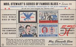 Souvenir Sheet, Famous Blues, United States of America,  , Advertisements