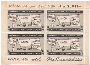 Souvenir Sheet, From Territories to States, United States of America,  , Advertisements, Maps