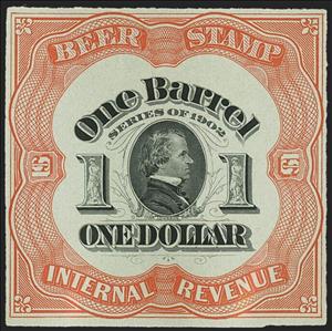 Stamp, Beer - Andrew Johnson (1808-1875), United States of America,  , Beer, Famous People, Heads of State, Men